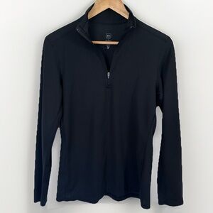 REI Women’s Quarter Zip Pullover Lightweight Black Outdoor Wear USA Made Size L